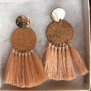 Blush fringe earrings